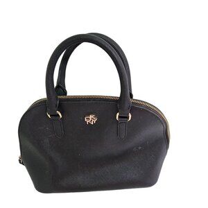 DKNY Bryant Dome PU/PVC Black Top Handle Crossbody Bag